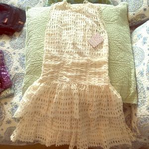 Free People, crochet ruffle summer dress
